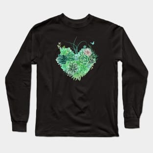 Succulent Heart Long Sleeve T-Shirt